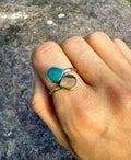 Chrysocolla & Fluorite Ring