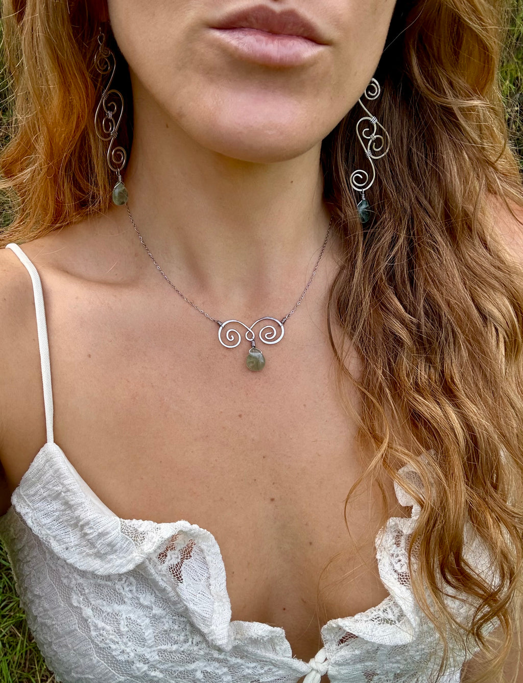 Fairy Necklace - Green Fluorite