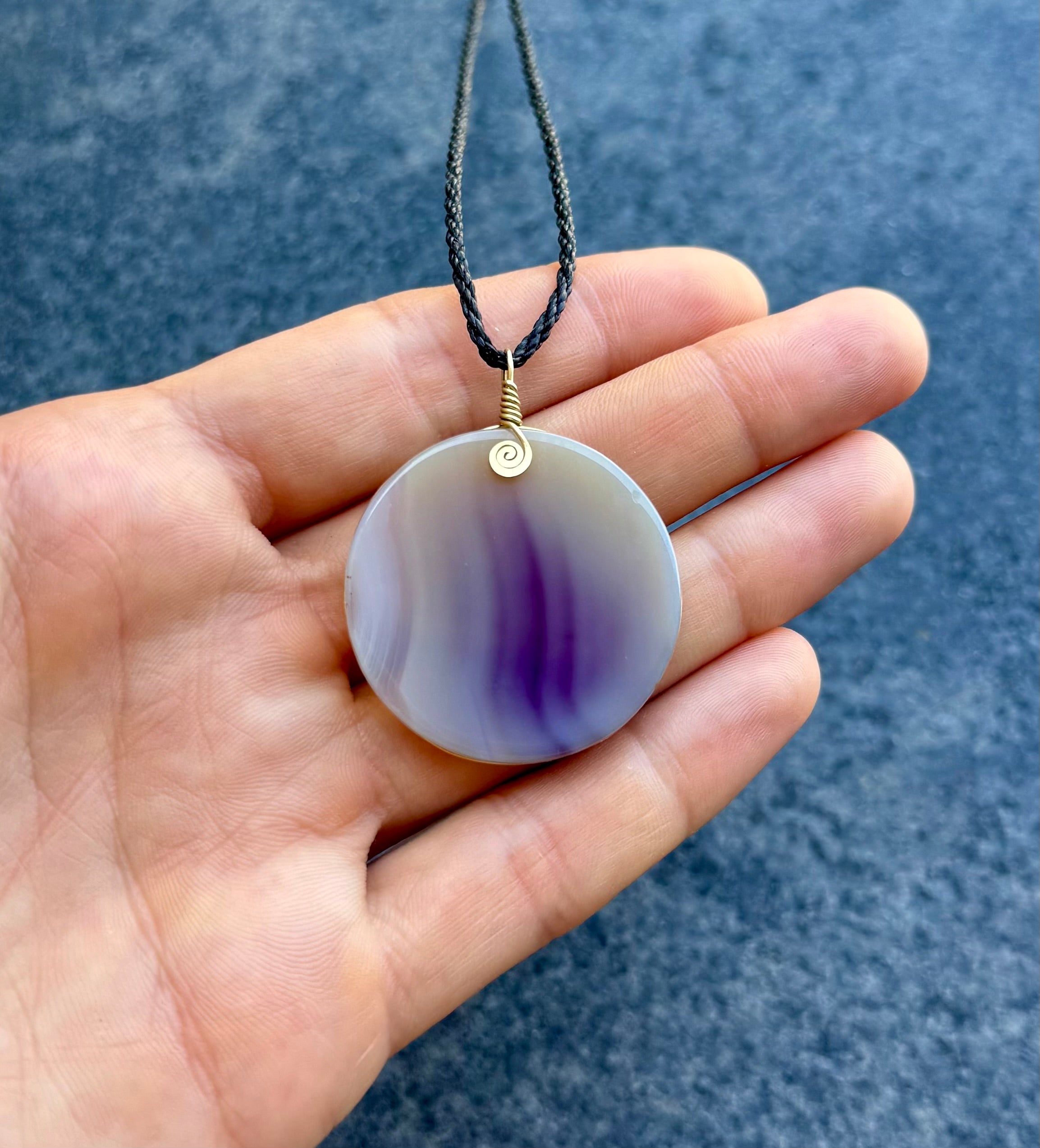 Purple Agate Amulet