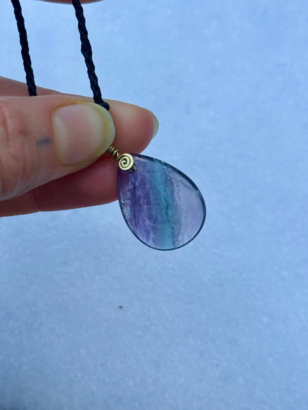 Rainbow Fluorite Amulet