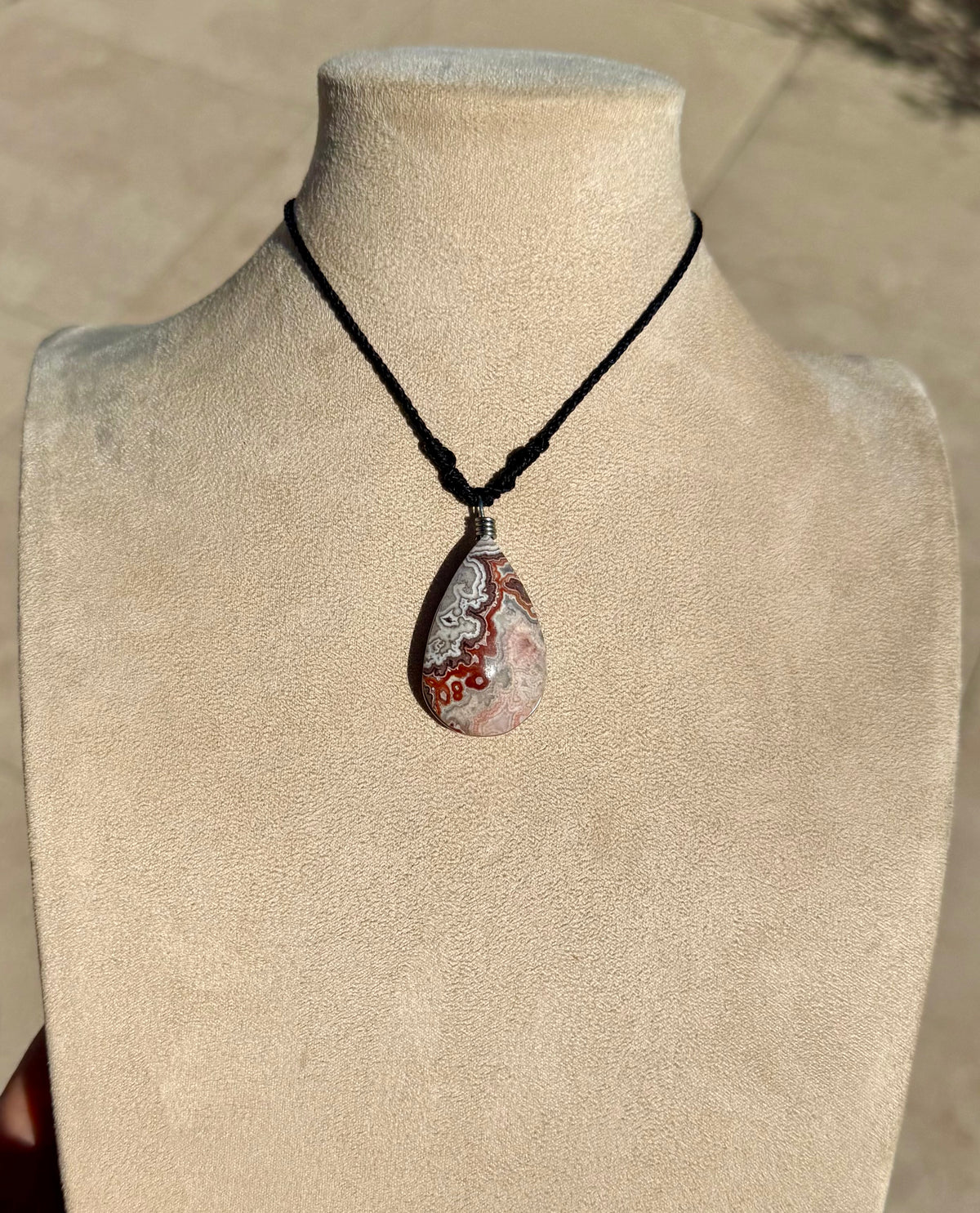 Crazy Lace Agate Amulet