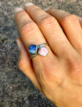Apatite & Rhodochrosite Ring