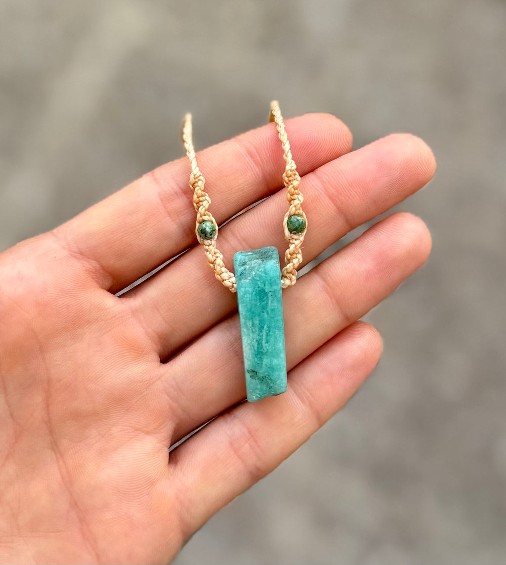 Amazonite & African Turquoise Amulet