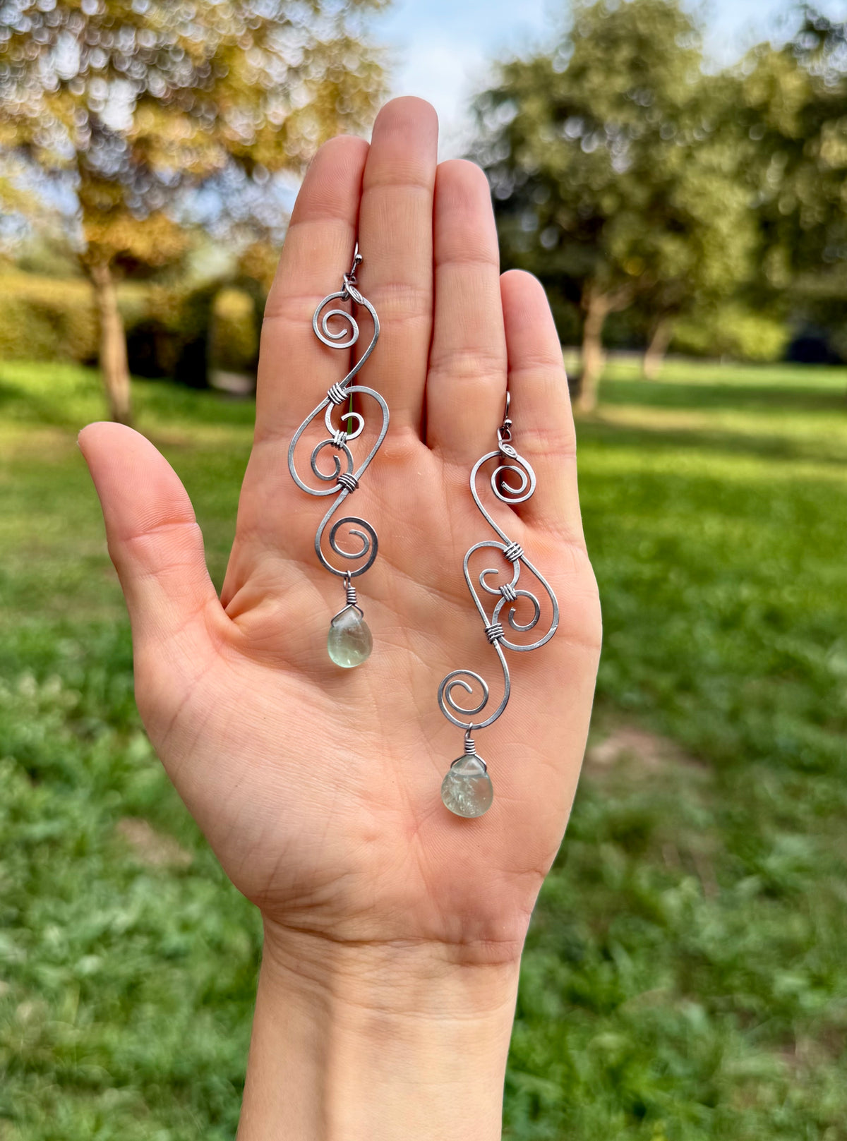 Fairy Earrings - Green Fluorite