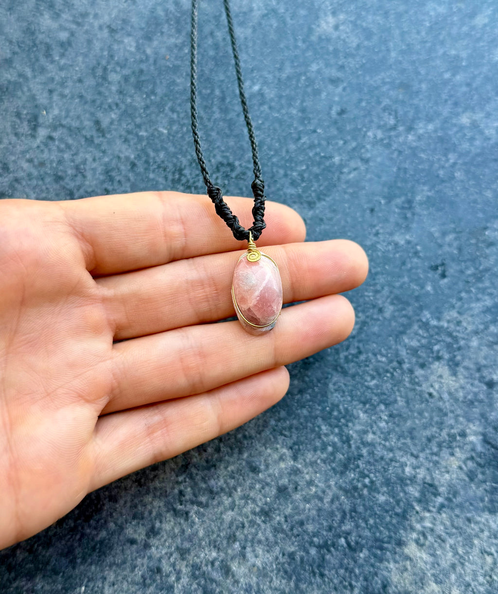 Rhodochrosite Amulet