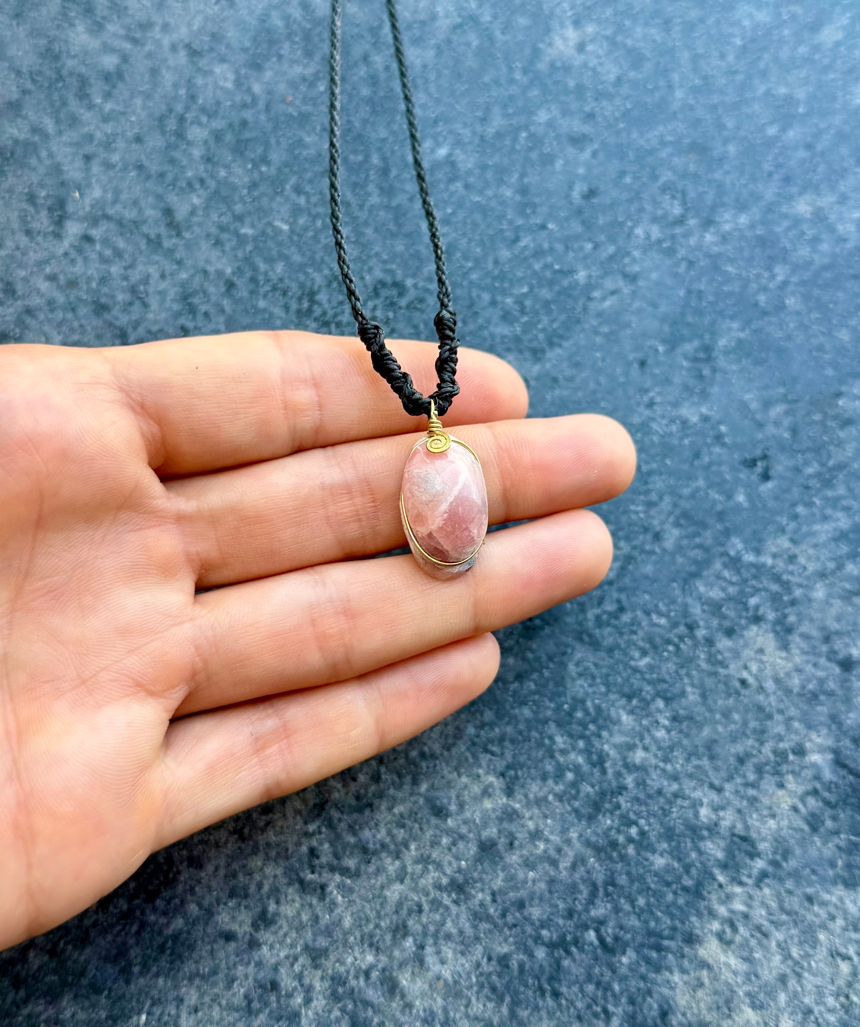 Rhodochrosite Amulet