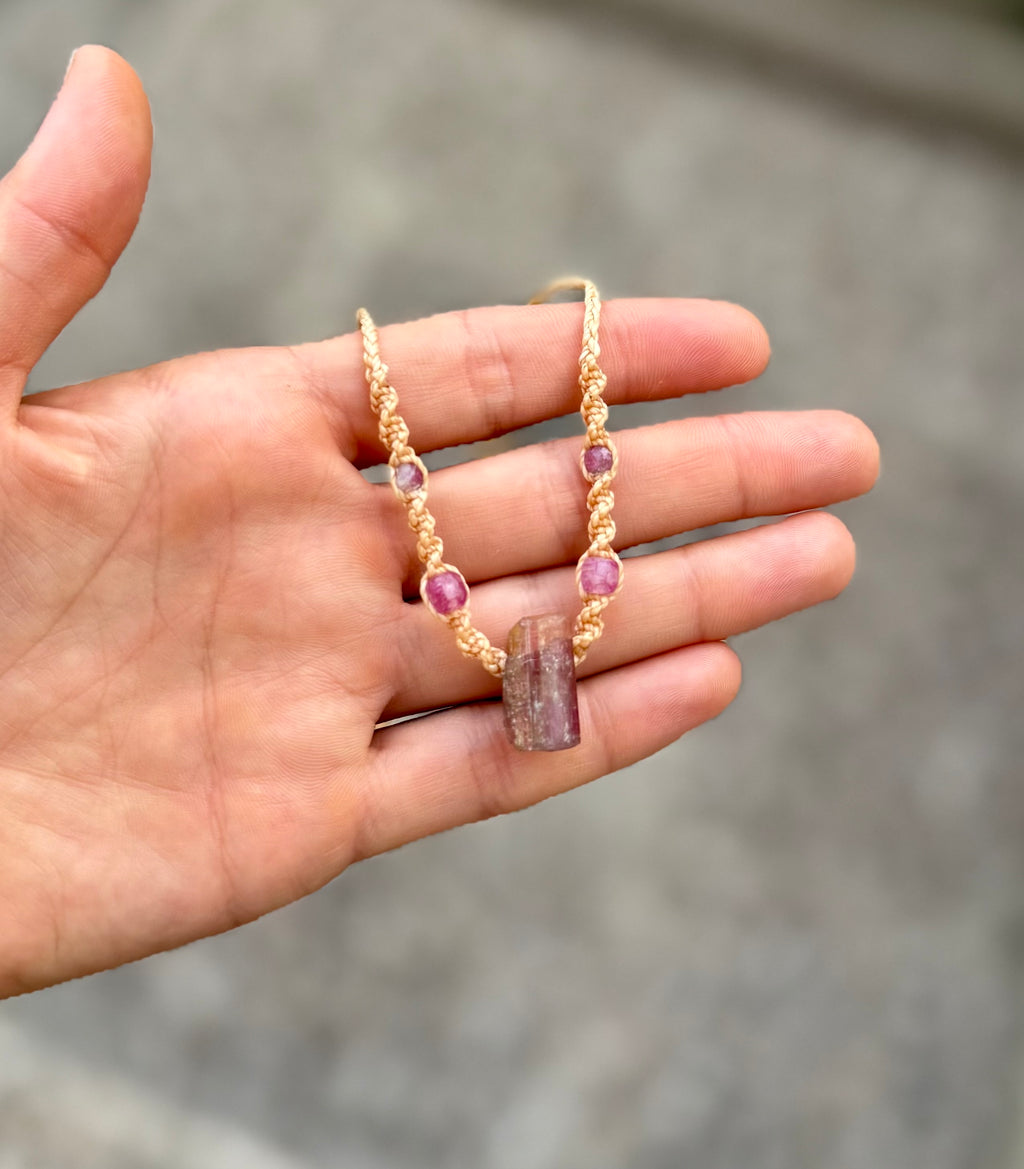 Pink Tourmaline Amulet