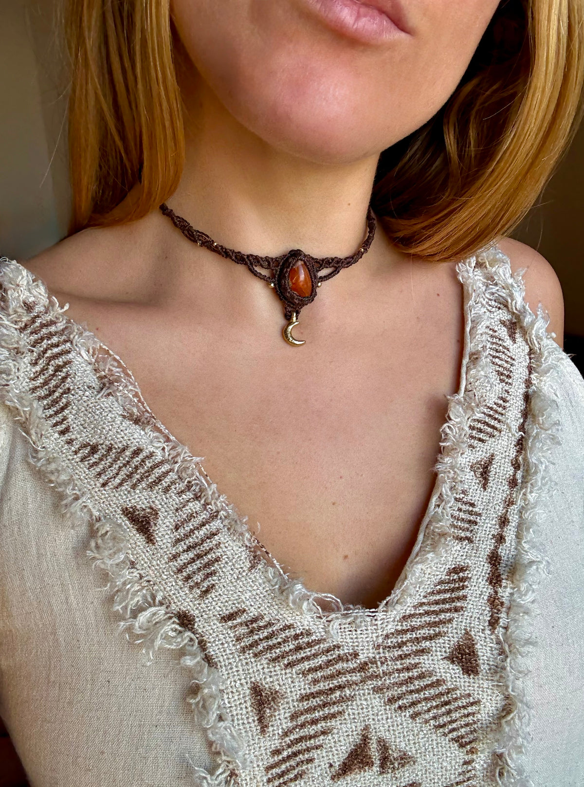 Fire Opal Choker