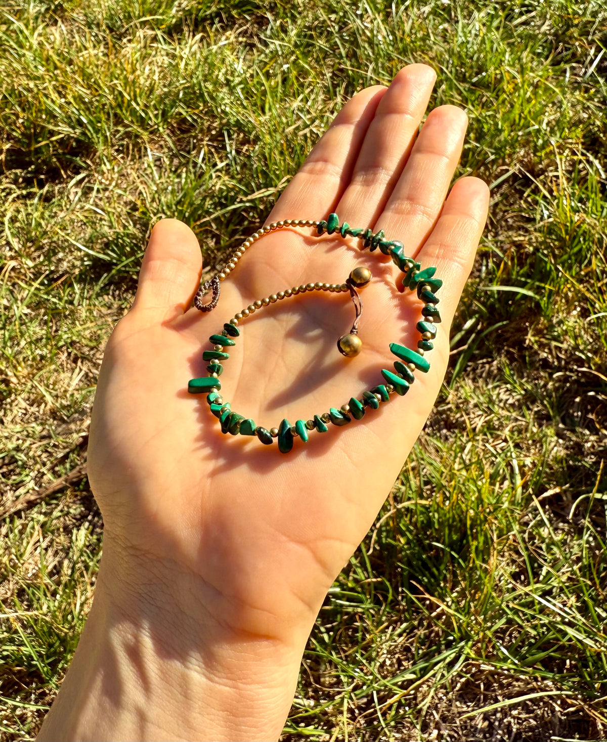 Malachite Anklet