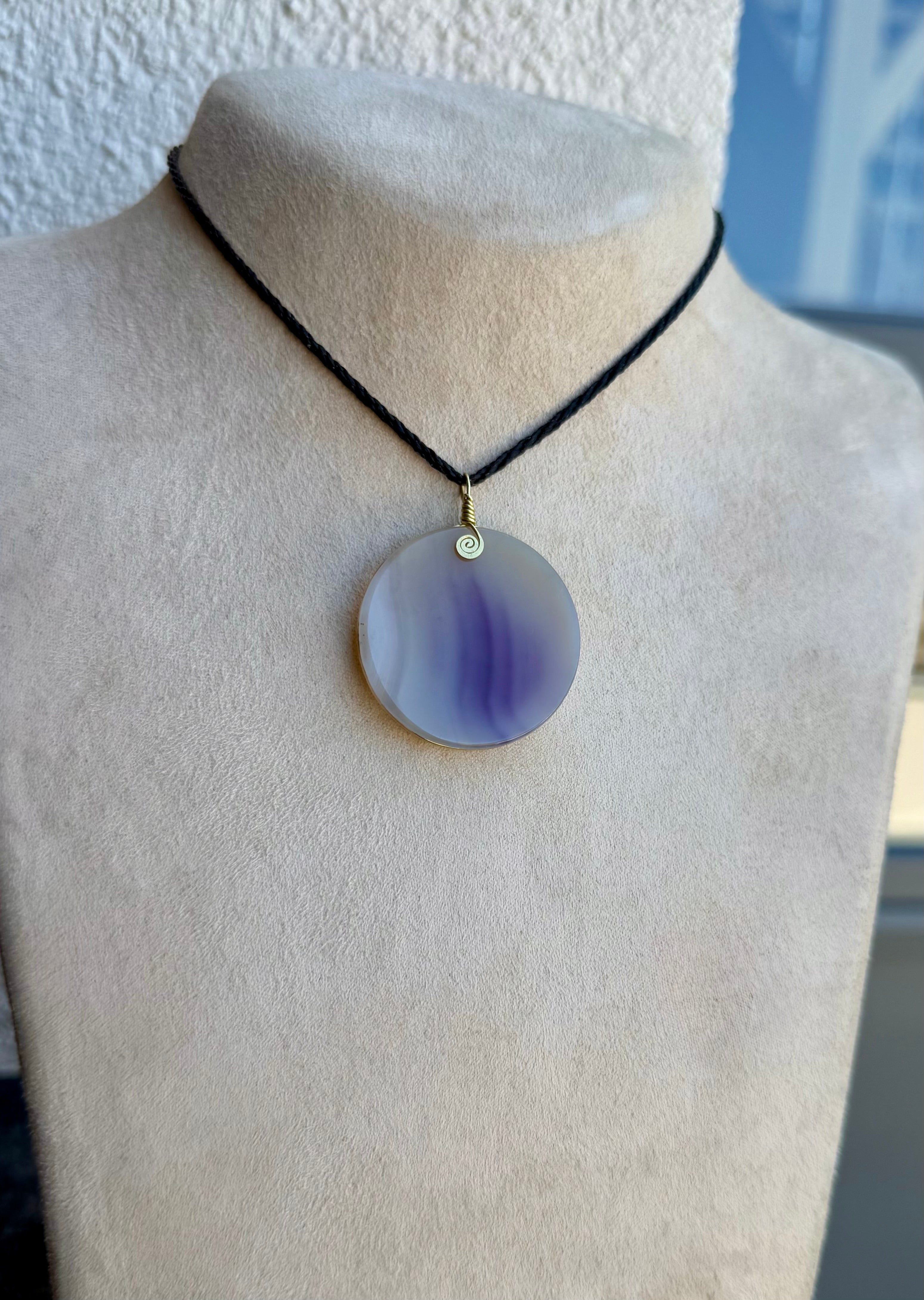 Purple Agate Amulet