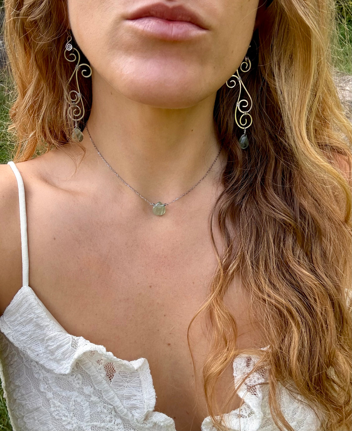 Fairy Necklace - Green Fluorite