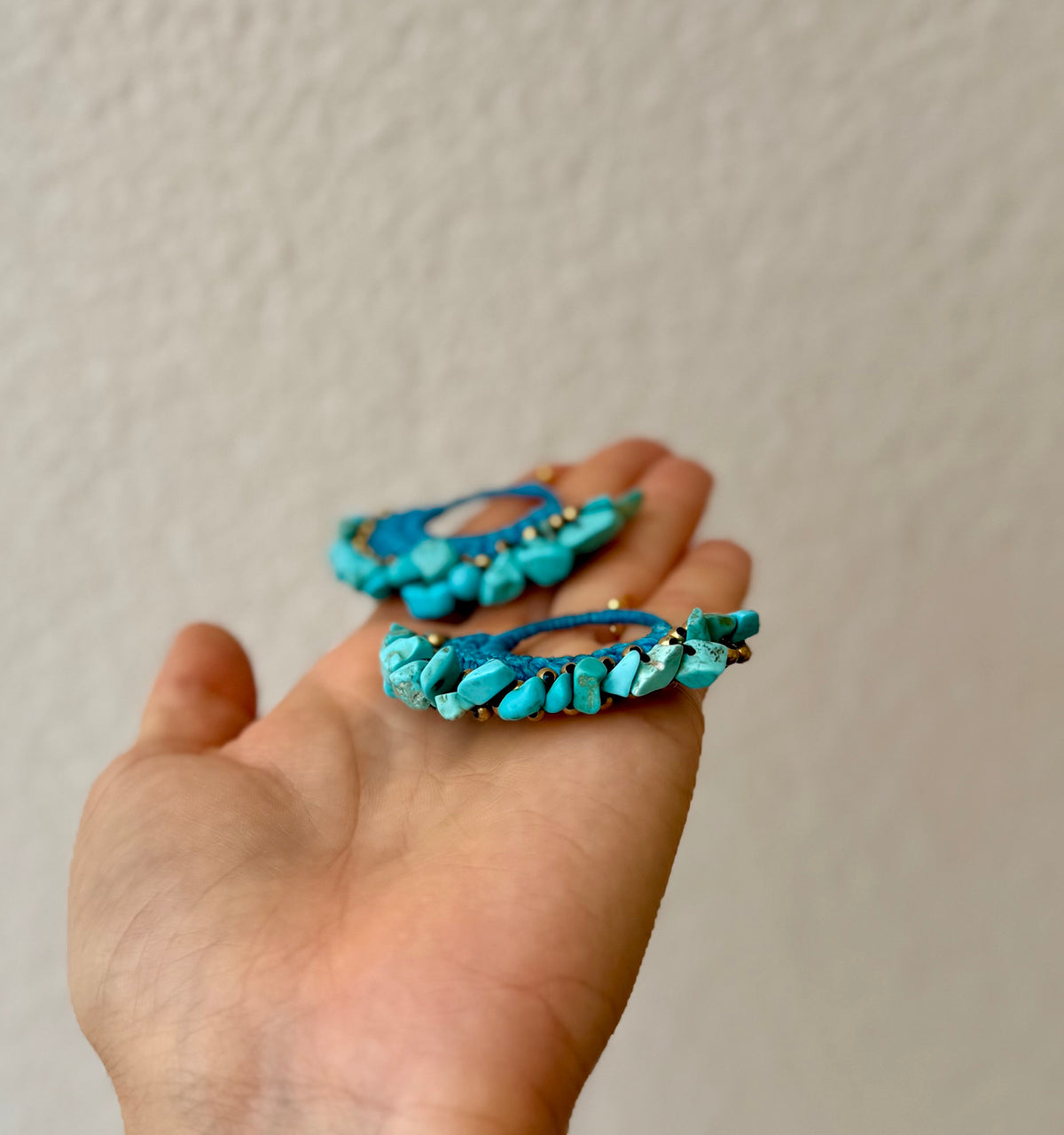 Ocean Dreams – Macrame Howlite Earrings