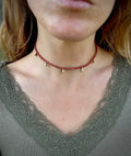 Delicate Drops Choker - Terracotta