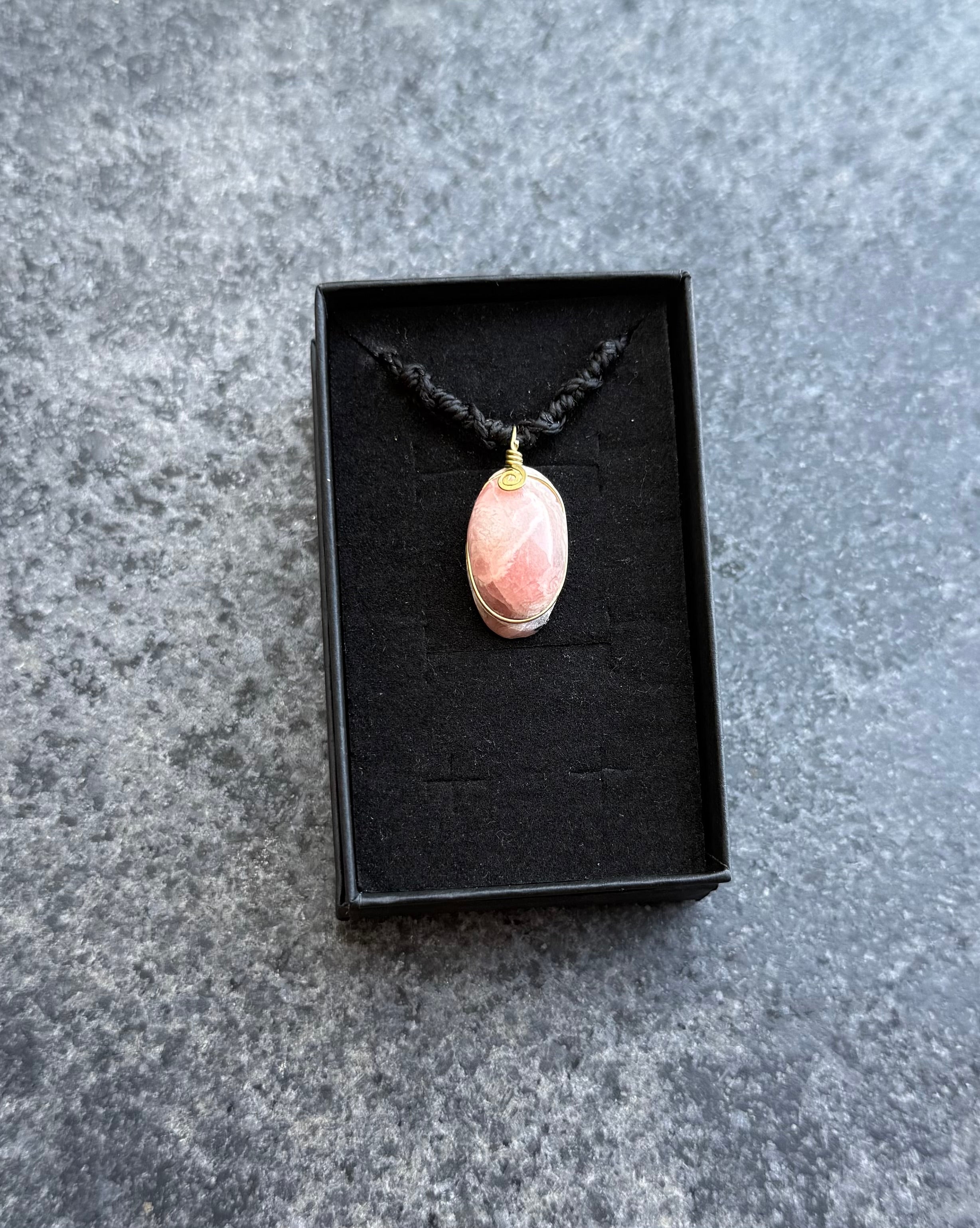 Rhodochrosite Amulet