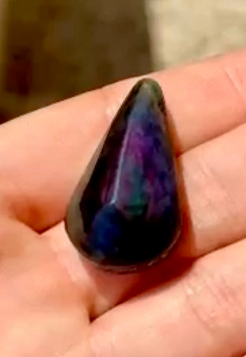 Obsidian Manto Huichol Amulet