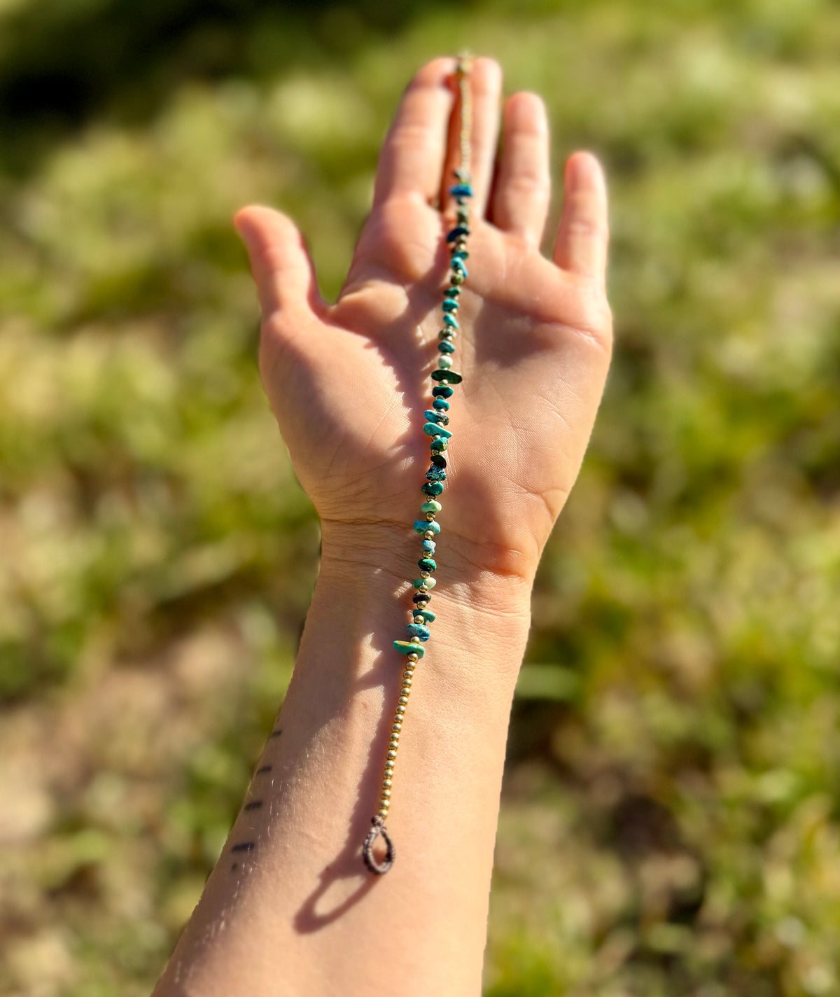 Chrysocolla Anklet