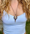 Spiral Amulet Macrame Brown