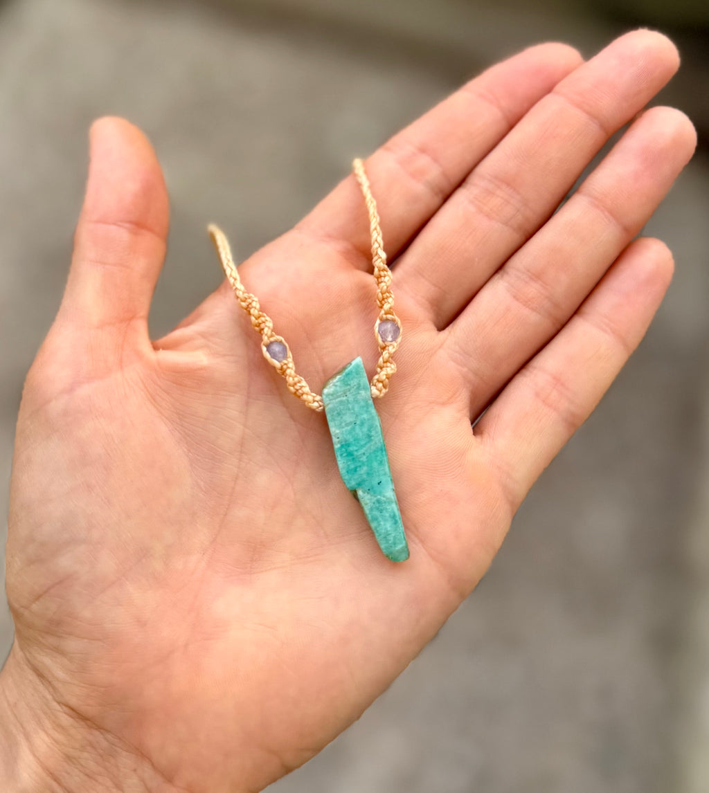 Amazonite & Tanzanite Amulet