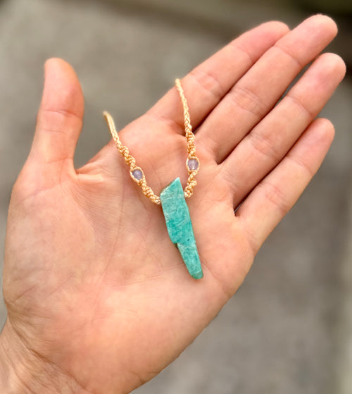 Amazonite & Tanzanite Amulet