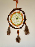 Natural Dreamcatcher Orange Green, Jasper Stone