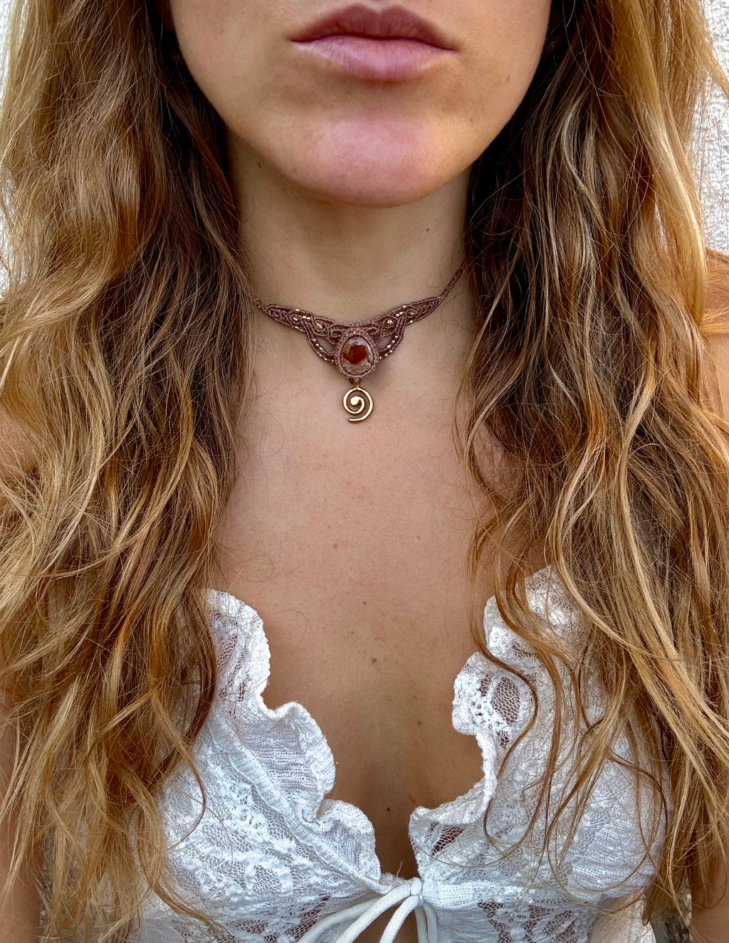 Fire Opal Choker