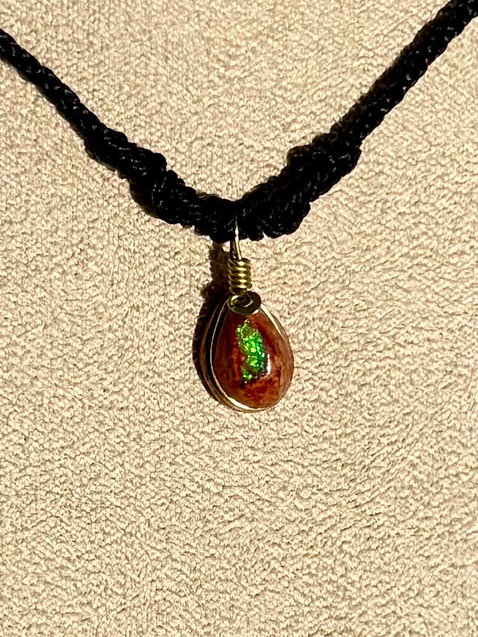 Green Fire Opal Amulet
