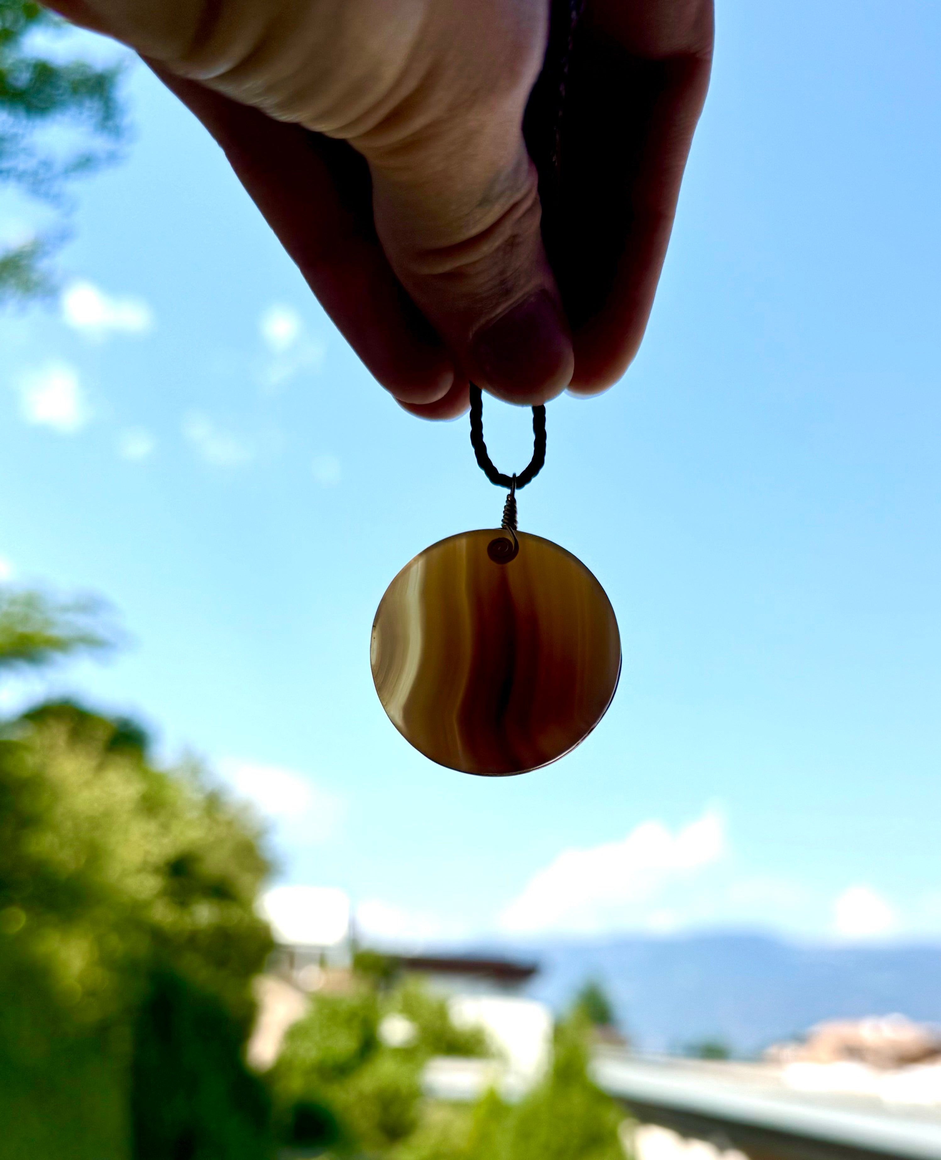 Purple Agate Amulet
