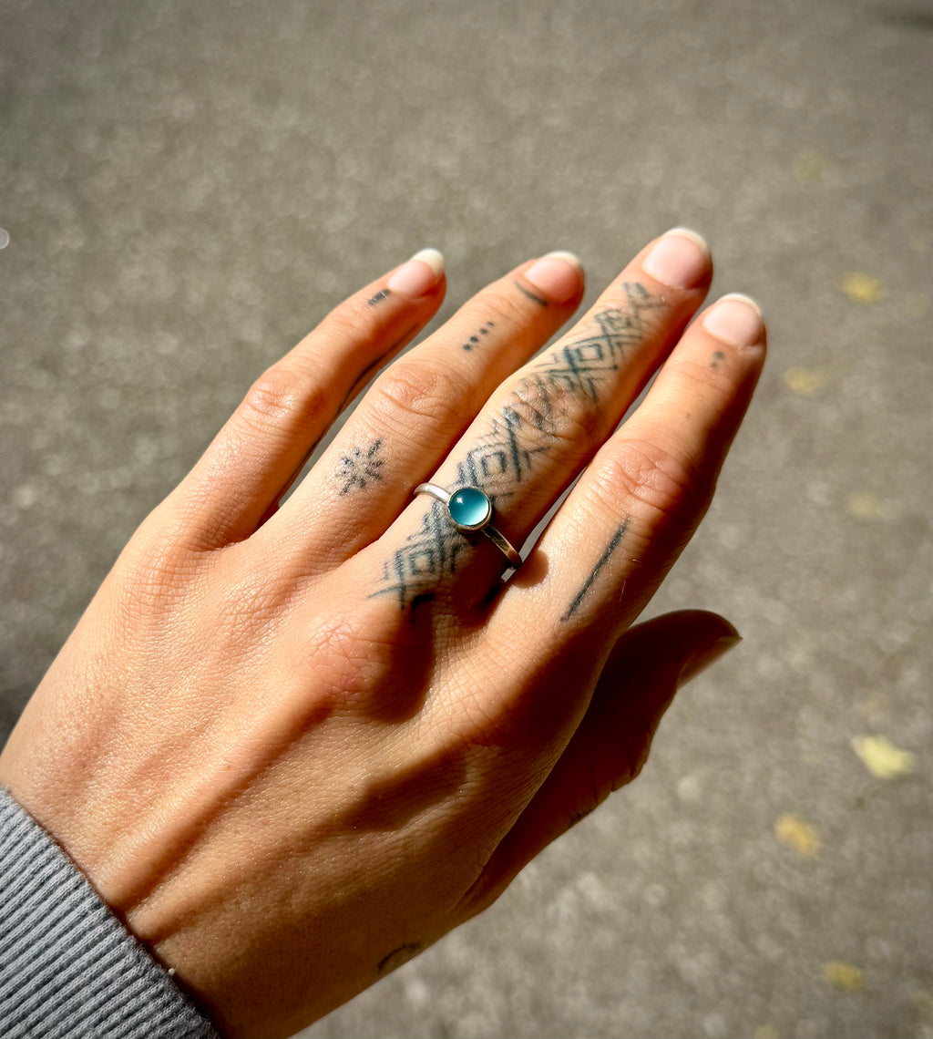 Onyx Cielo Silver Ring