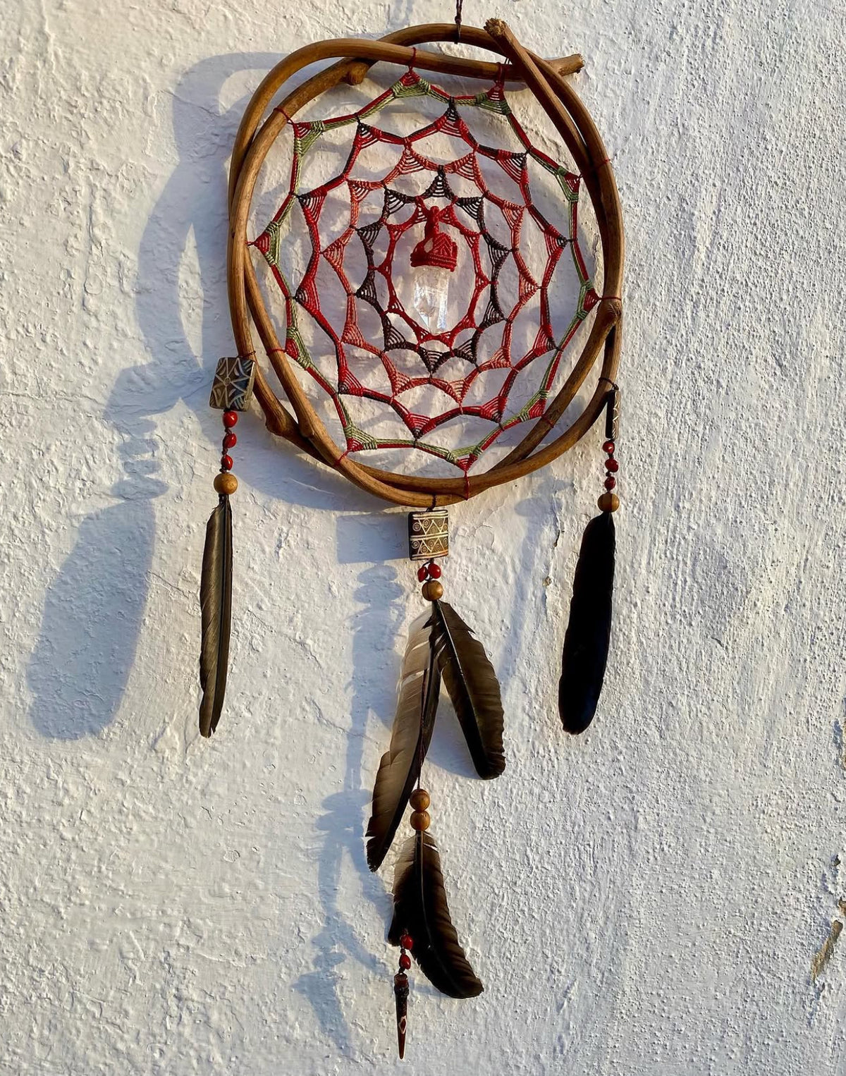 Natural Deamcatcher Red - Crystal Quartz