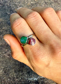 Red Jasper & Chrysocolla Ring