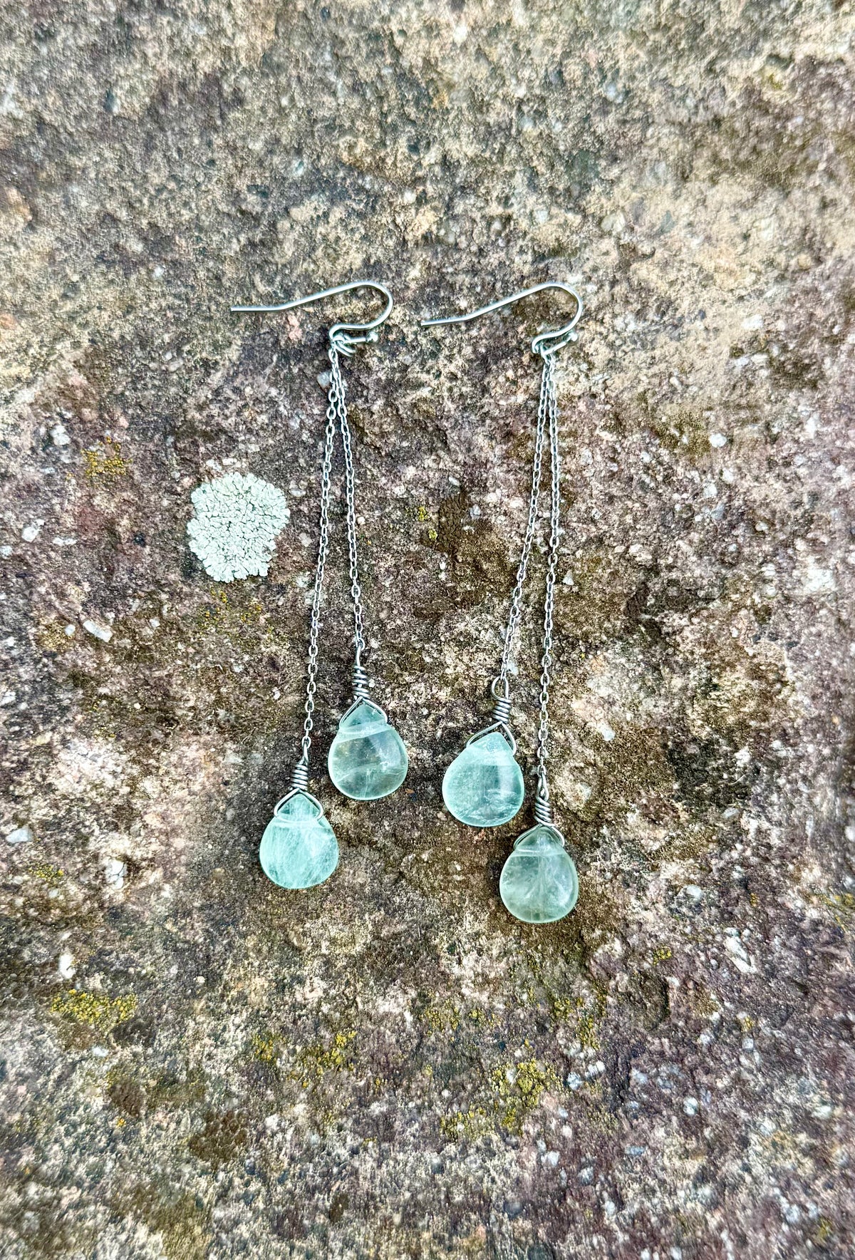 Fluorite Double Drop Earrings