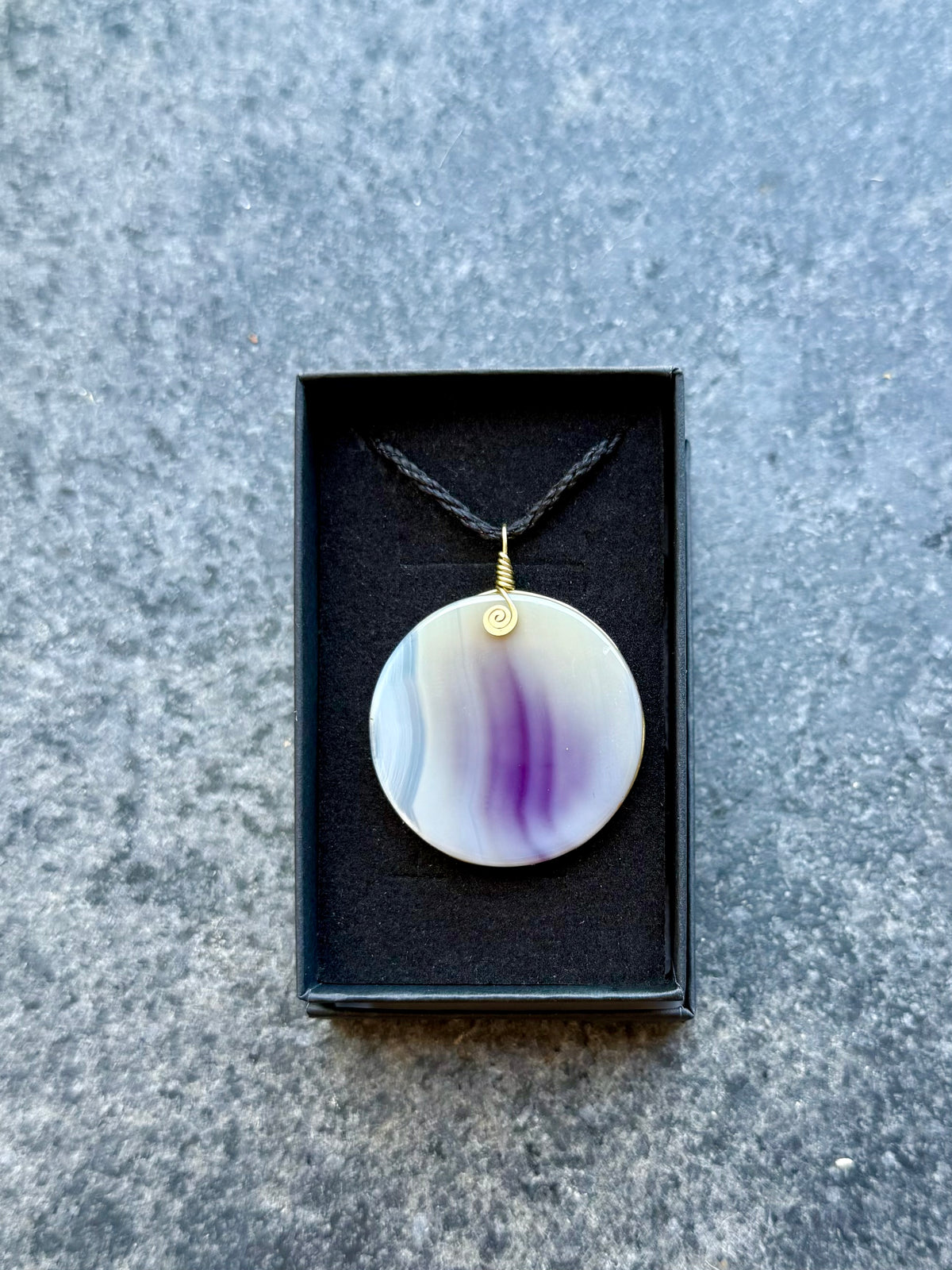 Purple Agate Amulet
