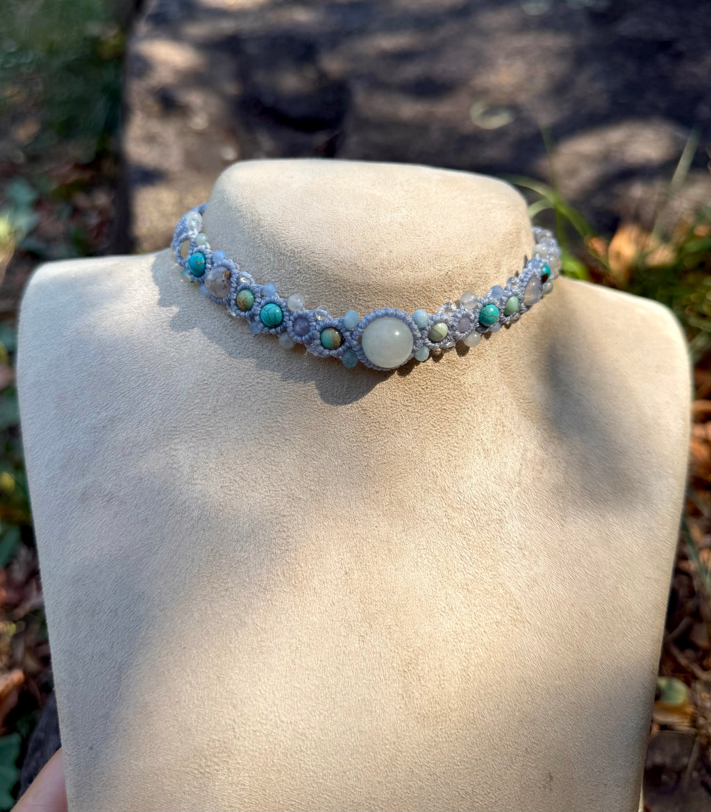 Air Spirit Gemstone Macrame Chokee