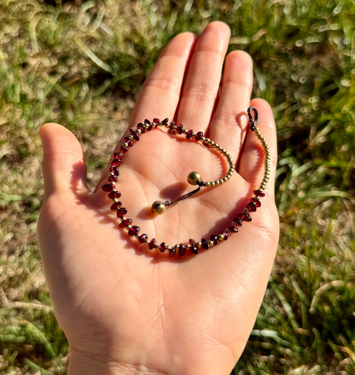 Garnet Anklet