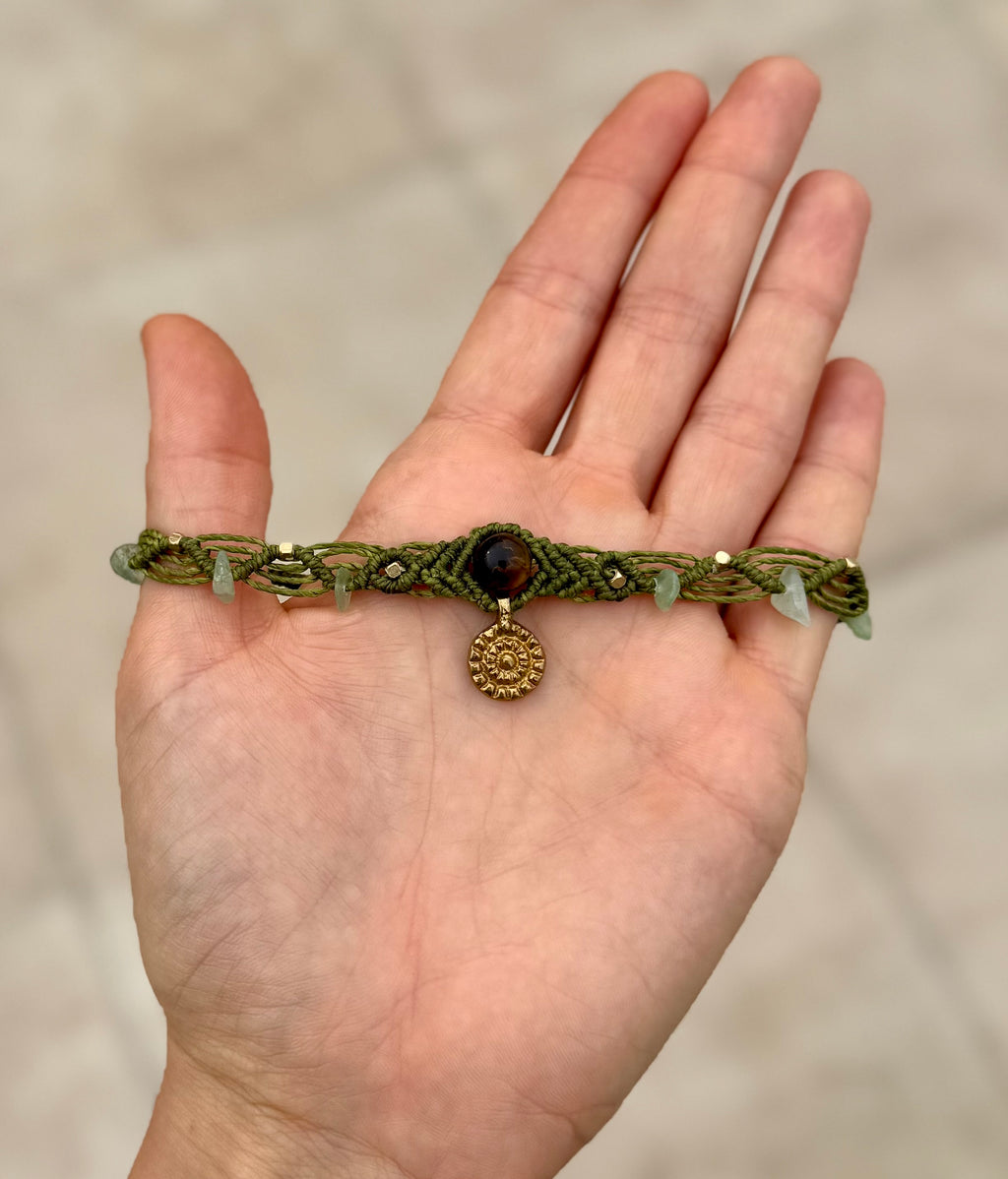 Green Macrame Choker