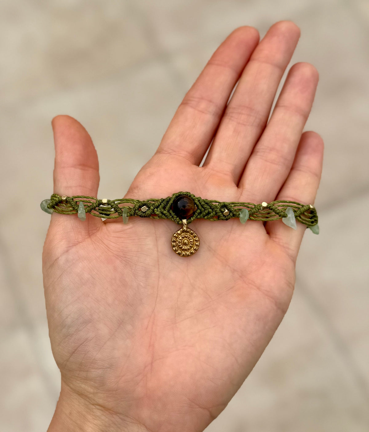Green Macrame Choker