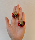 Alma Roja - Red Coral Spiral Earrings