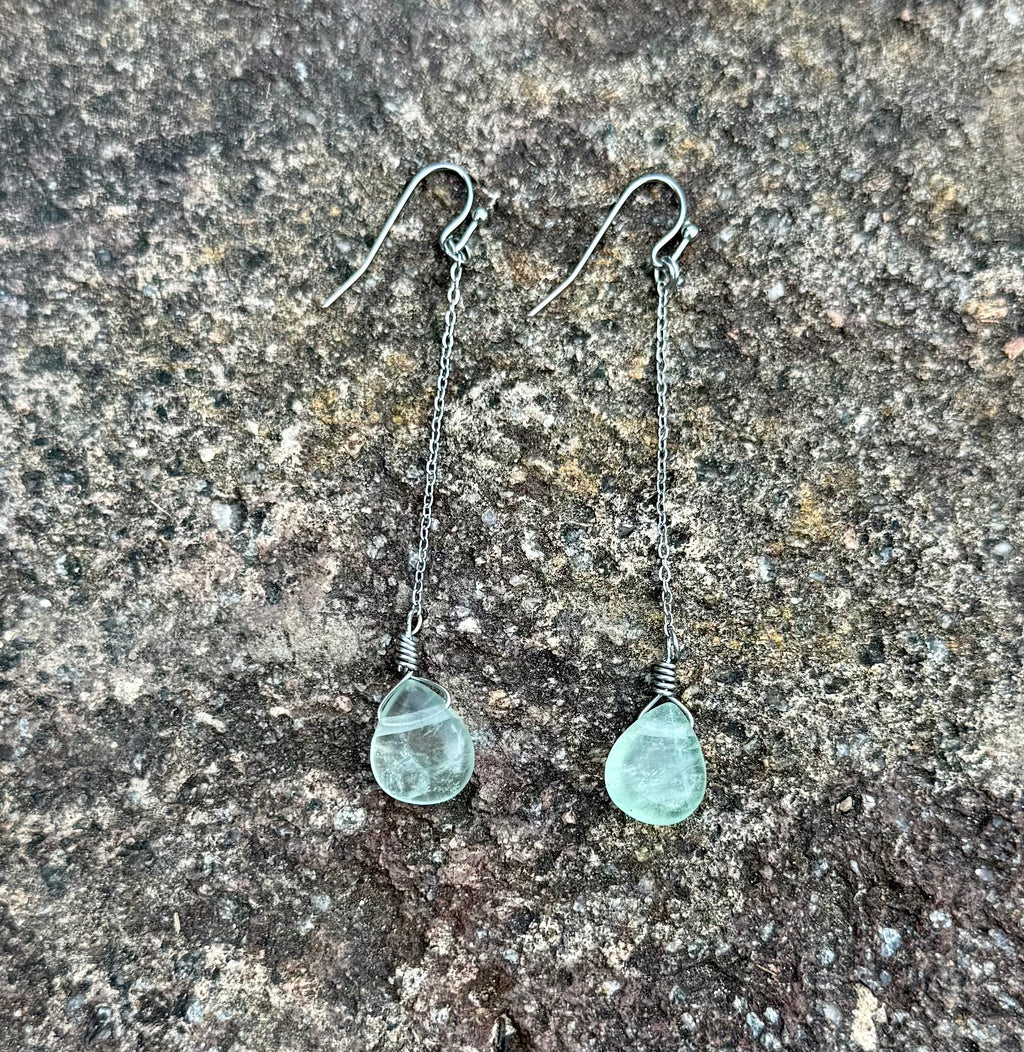 Fluorite Drop Earrings