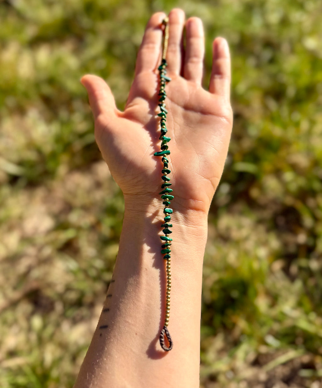 Malachite Anklet