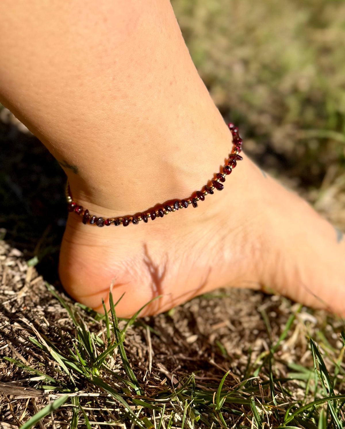 Garnet Anklet