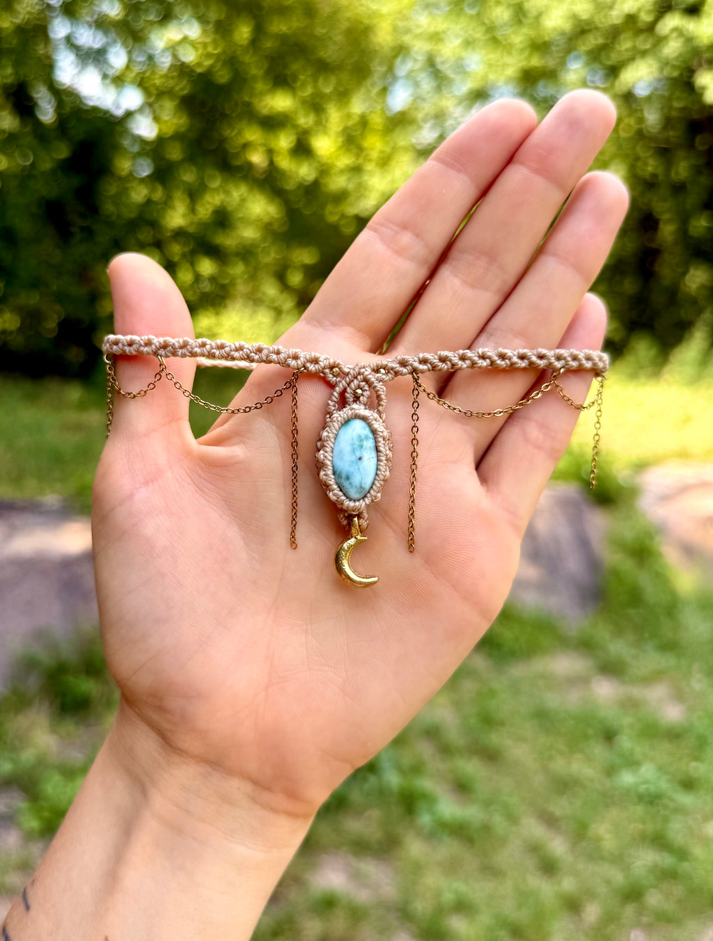 Larimar Goddess Choker