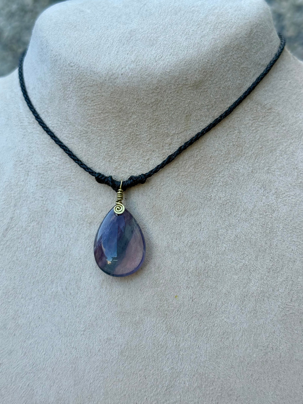 Rainbow Fluorite Amulet