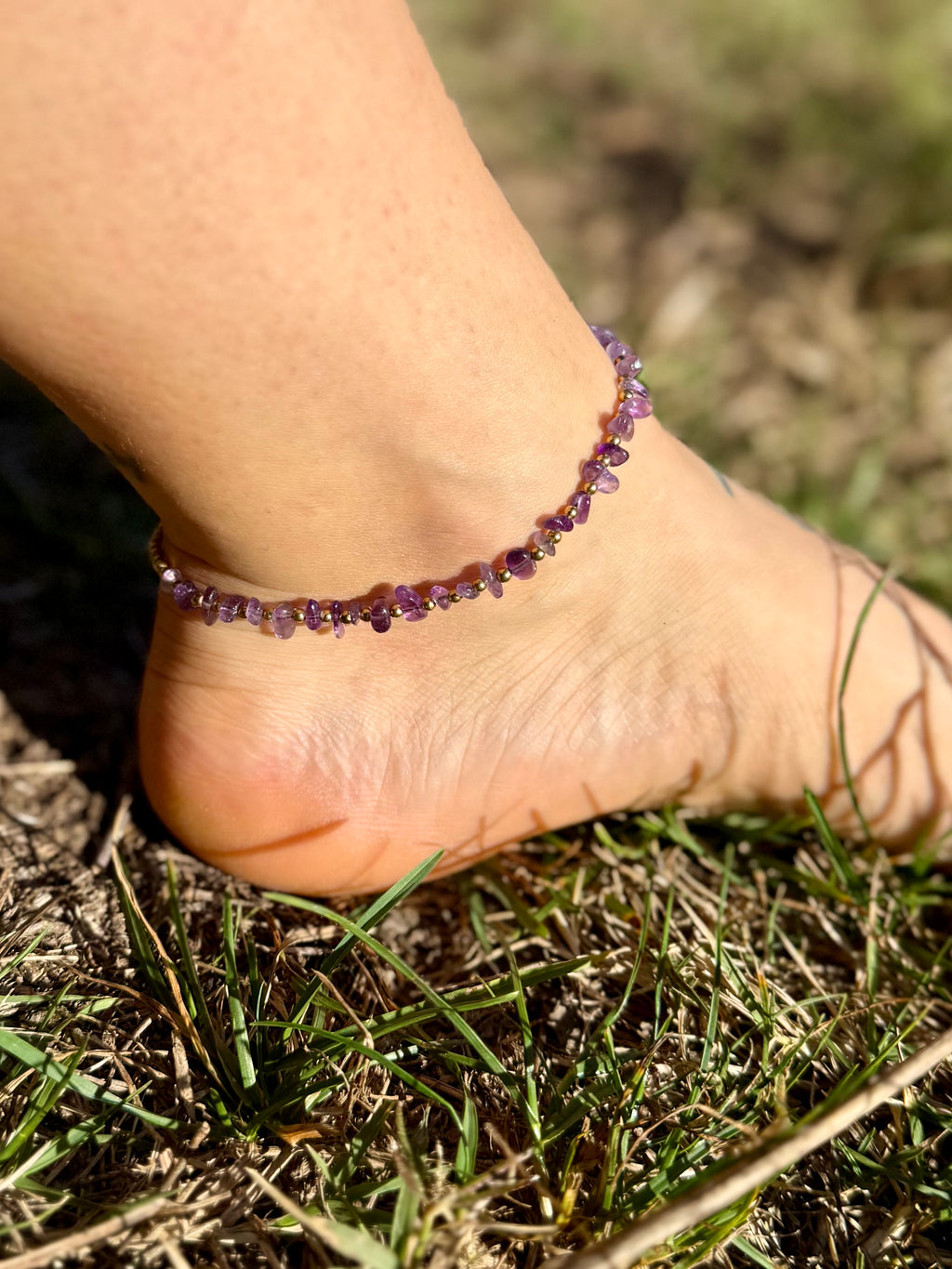 Amethyst Anklet