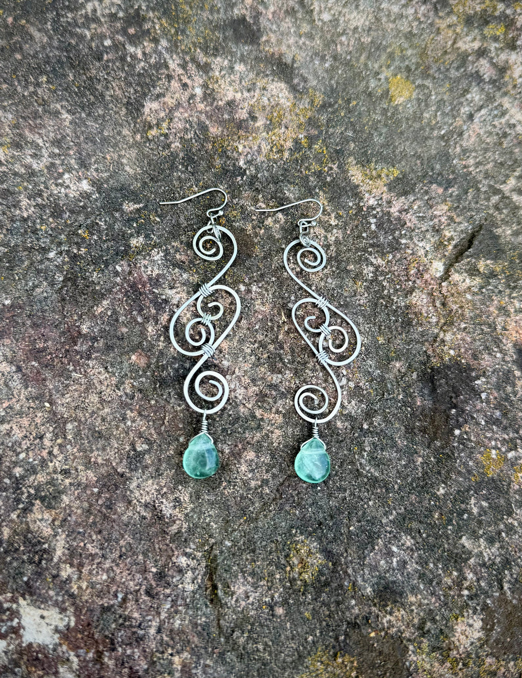 Fairy Earrings - Green Fluorite