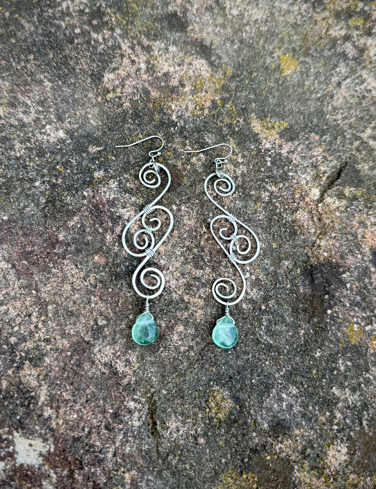 Fairy Earrings - Green Fluorite