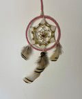 Rose White & Gold Pink Tourmaline Dreamcatcher