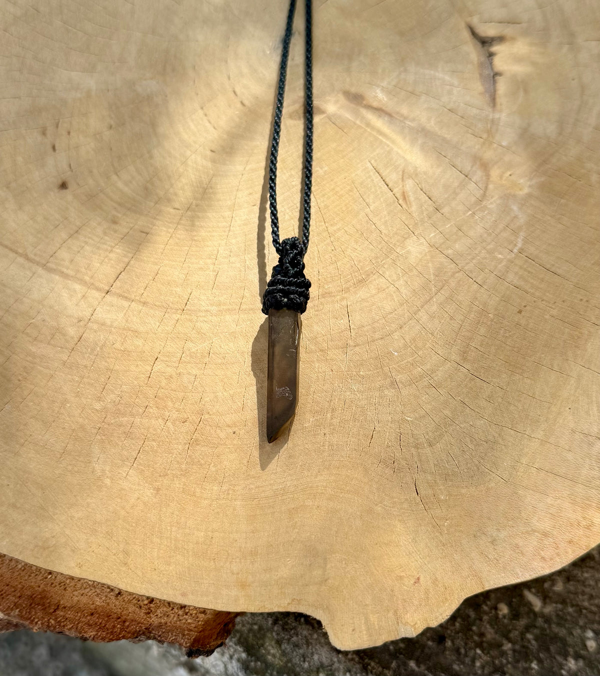 Smoky Quartz - Macrame Necklace