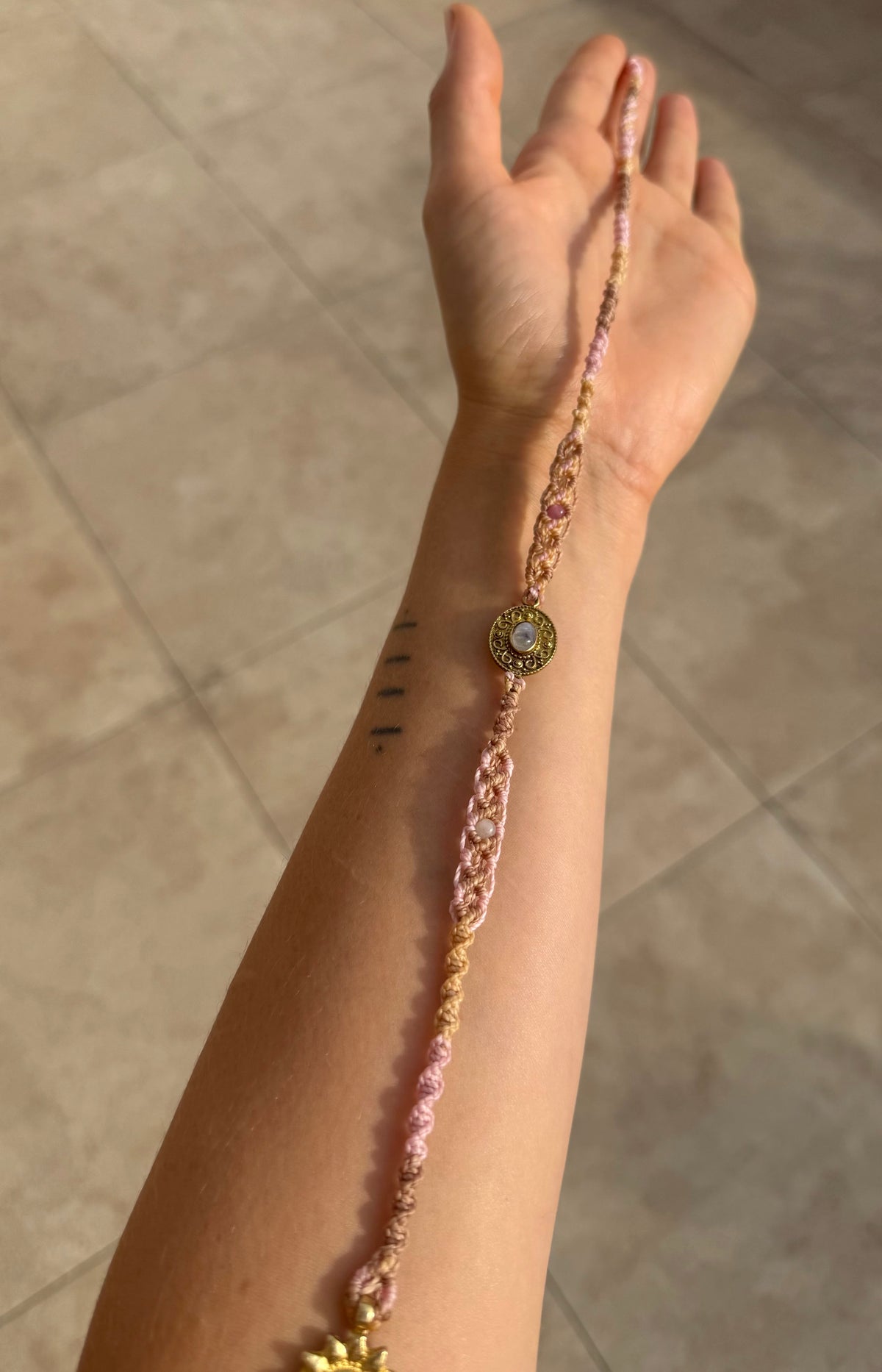 Sunlit Moonstone Hairwrap