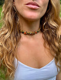 Fire Spirit Gemstone Macrame Choker