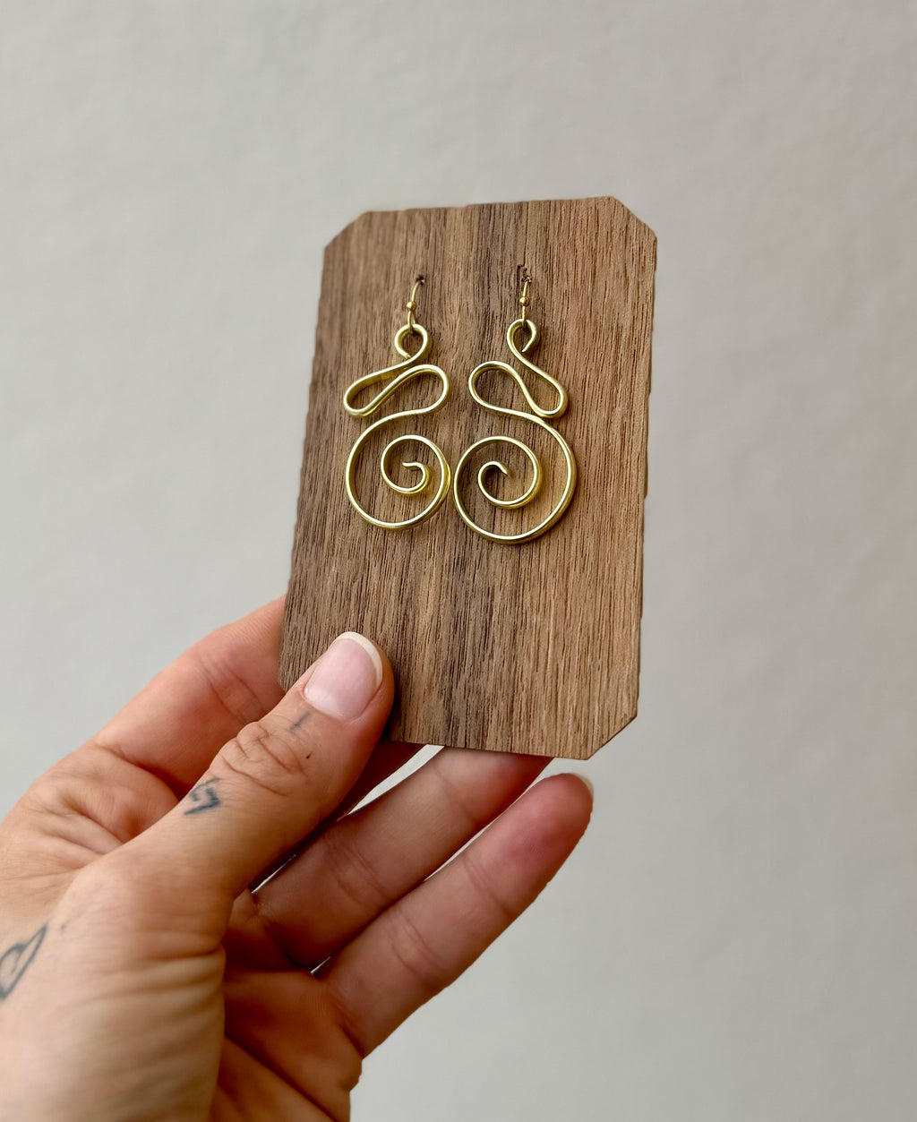 Spiral Brass Earrings